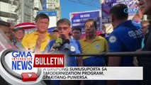 Mga grupong sumusuporta sa PUV Modernization Program, nagpakitang-puwersa | GMA Integrated News Bulletin