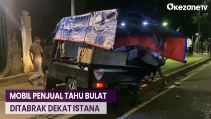Mobil Penjual Tahu Bulat Ringsek Ditabrak Minibus di Kawasan Istana, 1 Orang Luka
