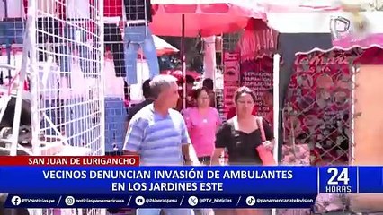 SJL: ambulantes invaden pista y veredas de la avenida Los Jardines