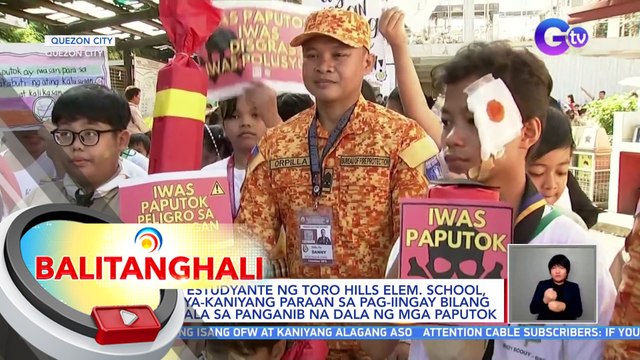 Mga estudyante ng Toro Hills Elem. School, kaniya-kaniyang paraan sa pag-iingay bilang paalala sa panganib na dala ng mga paputok | BT
