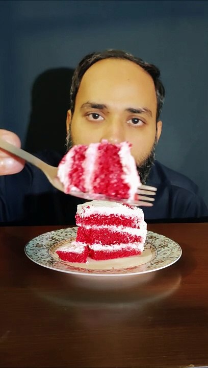 Eating Cake Mukbang #bhfyp #shorts #foodie #foodchallenge #asmreating
