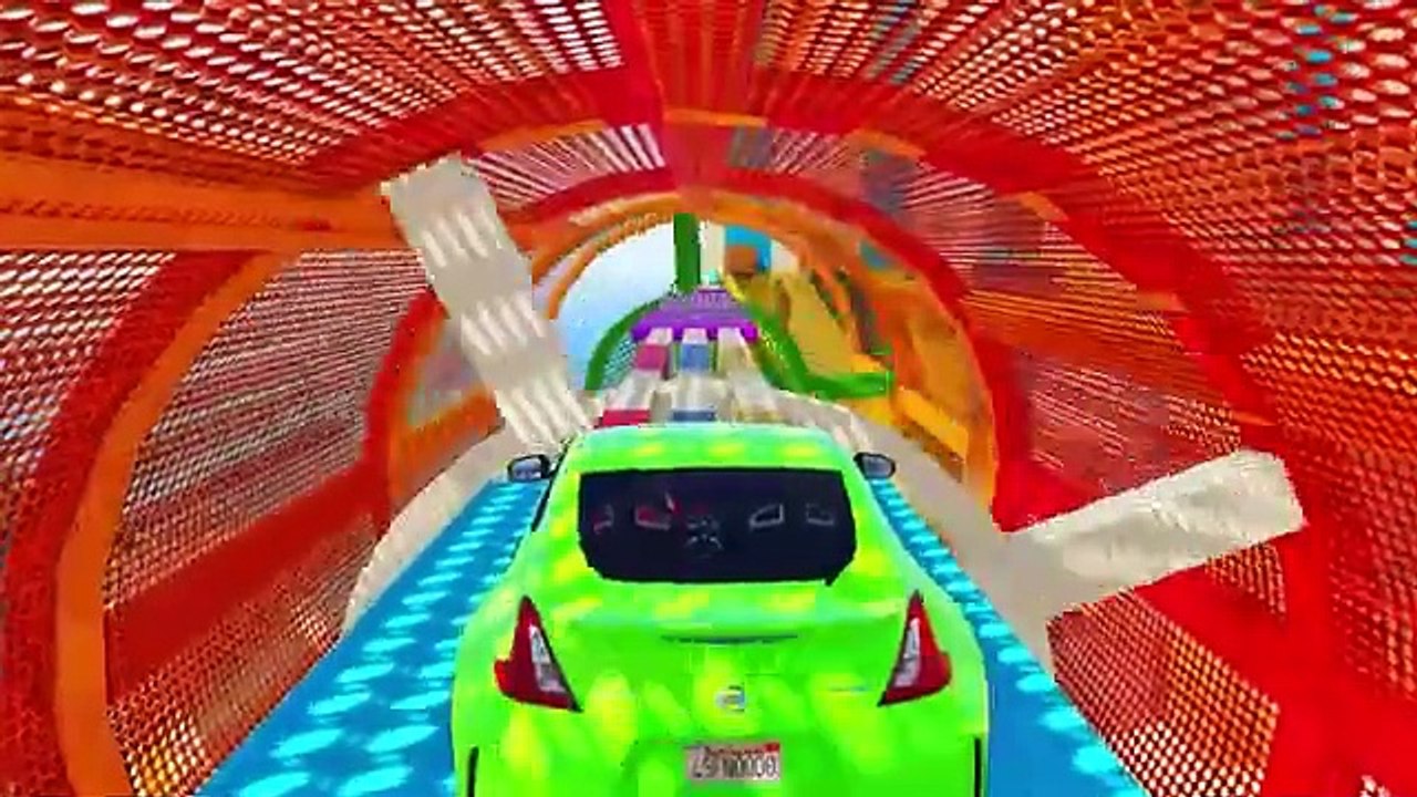 gta - epic - superheroes on a motorcycle ride on the stairs with sharks