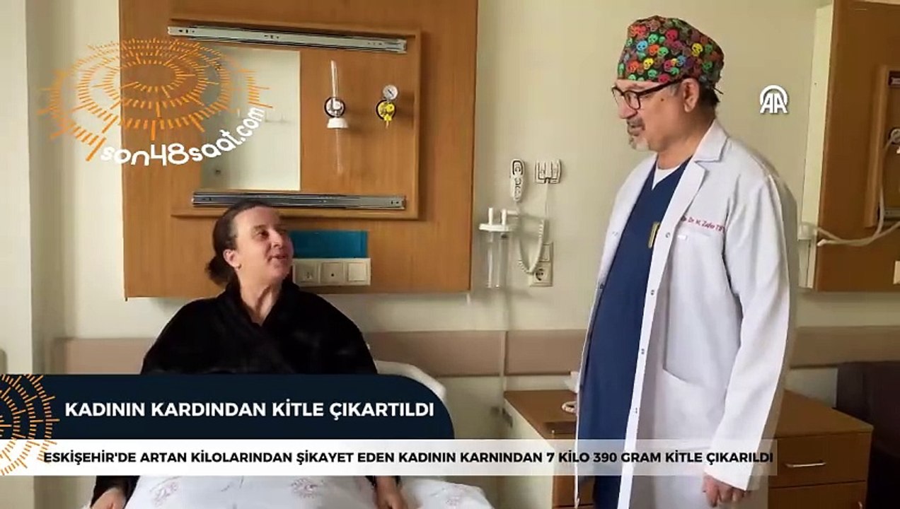 Artan kilolarından şikayet eden kadının karnından 7 kilo 390 gram kitle çıkarıldı