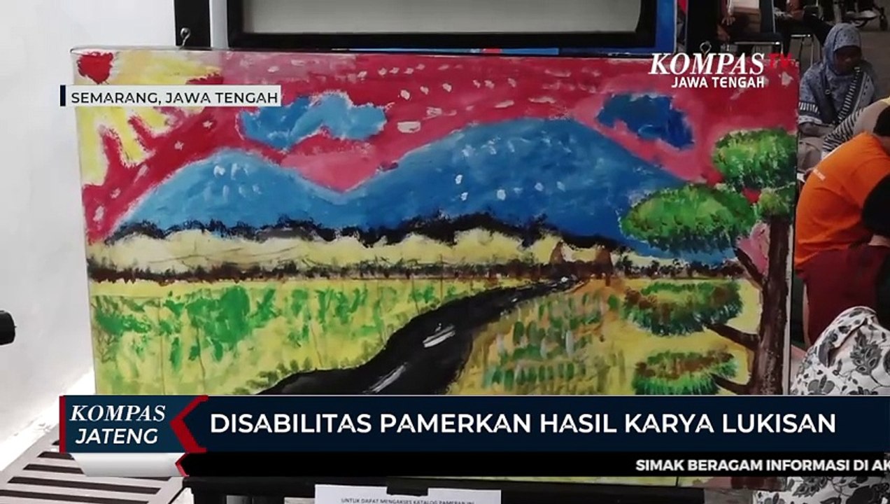 Disabilitas Pamerkan Hasil Karya Lukisan di Hari Peringatan Disabilitas Internasional