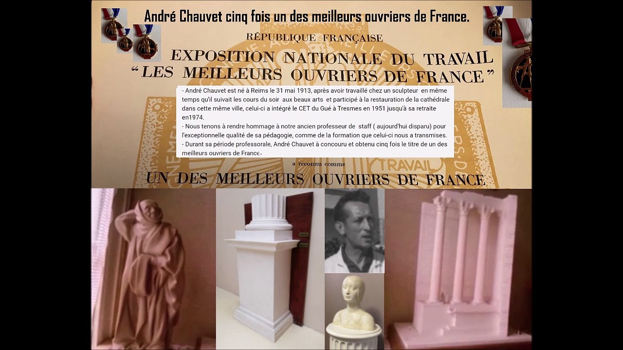 André Chauvet cinq fois un des meilleurs ouvriers de France.