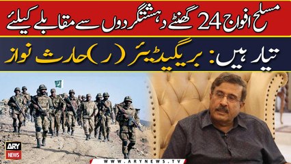 Musallah afwaj 24 ghanty dehshatgardon se muqablay ke liye tayar hai: Br...