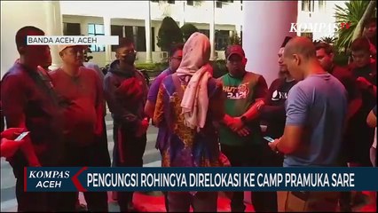 Pengungsi Rohingnya di Relokasi ke Camp Pramuka Saree