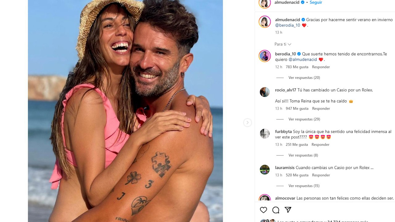 Almudena Cid comparte las primeras imágenes con su pareja Gerardo Berodia