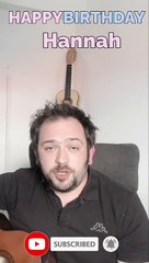 Happy Birthday, Hannah! Geburtstagsgrüße an Hannah
