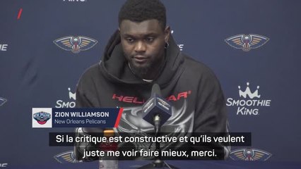 Download Video: Pelicans - Zion Williamson répond aux critiques de Barkley et O'Neal