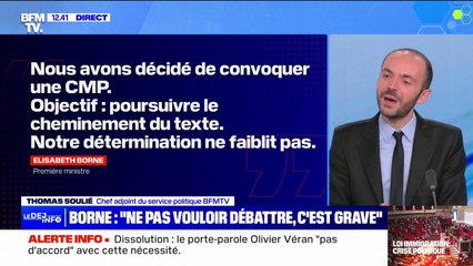 Loi immigration: Élisabeth Borne estime que "ne pas vouloir débattre d'un sujet qui préoccupe tant les Français" est "grave"