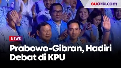 Prabowo-Gibran, Hadiri Debat di KPU