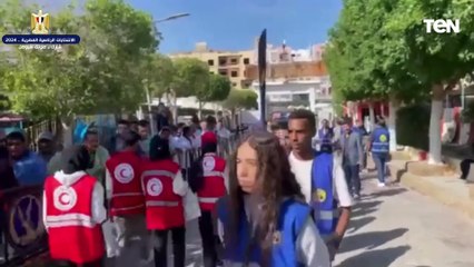 من أمام لجان البحر الأحمر اليوم الثالث من الانتخابات الرئاسية