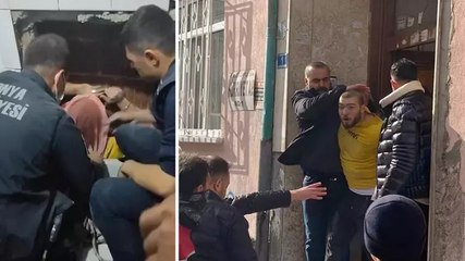 Polisten kaçmak isterken havalandırma boşluğunda sıkıştı