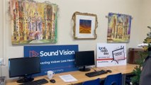 Dom Chambers gives a tour of the facilities at media training charity, Sound Vision