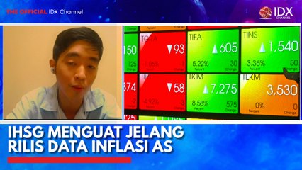IHSG Menguat Jelang Rilis Data Inflasi AS