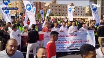 مسيرات حاشدة بمدينة الغردقة لحث المواطنين على المشاركة في الانتخابات