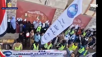 إقبال كبير من المواطنين من الناخبين بلجنة مدرسة الشهيد هشام بركات بالإسكندرية  في ثالث أيام الانتخابات