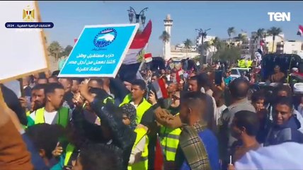 مسيرة حاشدة بالحناطير بمدينة الأقصر بمشاركة أطياف مختلفة من الأهالي