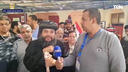 لقاء خاص لكاميرا "تن"  مع أسقف البحر الأحمر حول الإقبال على اللجان الانتخابية