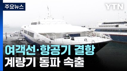 대설·한파로 국내 항공편·여객선 잇따라 결항 / YTN