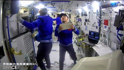 Watch China's Shenzhou 17 Crew Eat and Work From The Tiangong Space Station