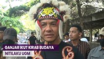 Ikut Kirab Nitilaku UGM, Ganjar Pranowo Kenakan Baju Adat Kalimantan