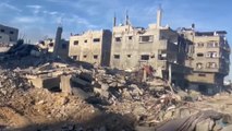 مشاهد توثق حجم الدمار الهائل الناتج عن القصف الإسرائيلي على مشروع بيت لاهيا.. مواطن يشببه بـ 