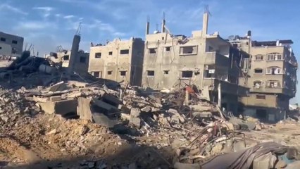 مشاهد توثق حجم الدمار الهائل الناتج عن القصف الإسرائيلي على مشروع بيت لاهيا.. مواطن يشببه بـ "تسونامي" #غزة  #فلسطين  #العربية
