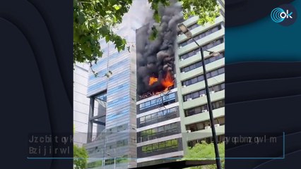 Brutal incendio en un edificio contiguo al Ministerio de Trabajo de Argentina
