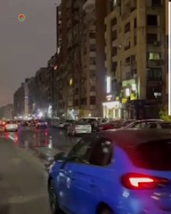 هطول الأمطار بغزارة على مدينة نصر