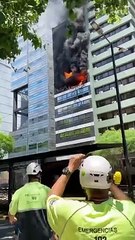 Incendio en un edificio de Alem 668 Buenos Aires