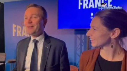 Cyclisme - Paris 2024 - David Lappartient (CNOSF) et Marie Amélie Le Fur (CSPF) et le concept du Club France à la Villette lors des JO de Paris 2024