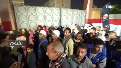 حماة الوطن يقود مسيرة أمام لجان الاقتراع للمشاركة بالانتخابات الرئاسية بالفيوم