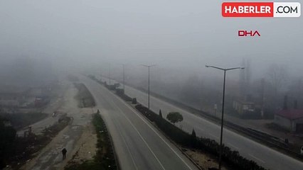 Kula'da Yoğun Sis Trafiği Olumsuz Etkiledi