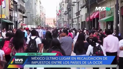 MÉXICO, ÚLTIMO LUGAR EN RECAUDACIÓN DE IMPUESTOS