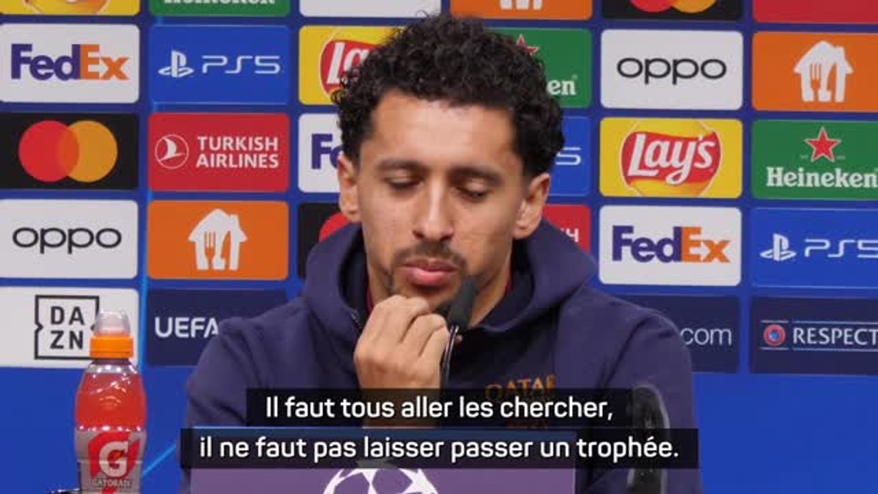 Gr. F - Marquinhos : "Il faut tous aller les chercher, il ne faut pas laisser passer un trophée"