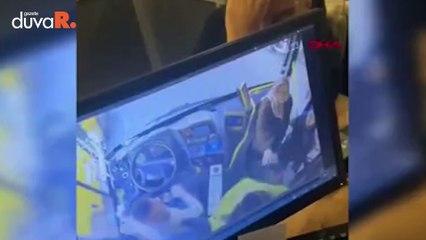 İETT otobüsünde polis şoförü darbetti
