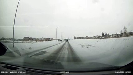 Jeep Slams Into a Light Post Due to Icy Roads