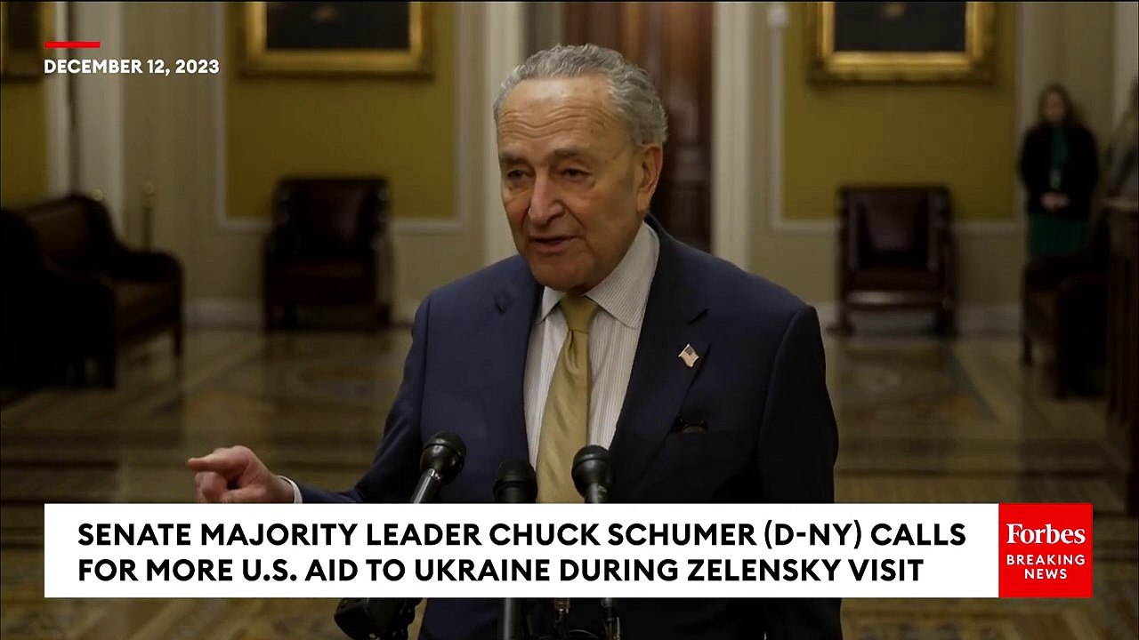 'If We Lose, Putin Wins': Schumer Urges More Ukraine Aid Amidst Zelensky Visit