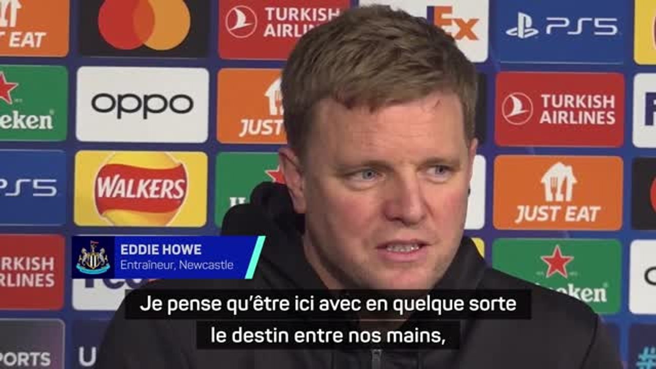 Gr. F - Howe heureux que Newcastle ait "son destin entre les mains" dans le groupe de la mort