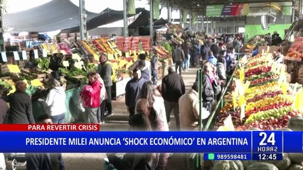 ¡Al estilo del Perú de los 90! Milei anuncia ‘shock’ para reactivar economía