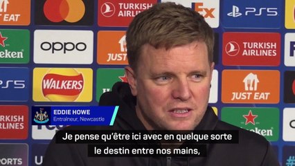 Howe heureux que Newcastle ait "son destin entre les mains" dans le groupe de la mort