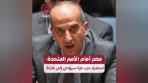 مصر أمام الأمم المتحدة: استمرار حرب غزة سيؤدي إلى كارثة