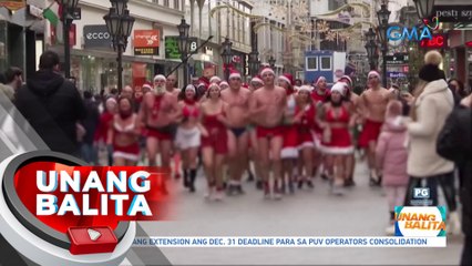 Naked Santa Run, isinagawa sa Budapest, Hungary | UB