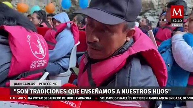En Chiapas, realizan peregrinación en el Cañón del Sumidero por el Día de la Virgen de Guadalupe