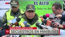 El Alto: Denuncian que delincuentes vestidos de policías retienen a pasajeros de minibuses para robarles