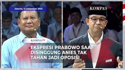 Ekspresi Prabowo Saat Anies Sebut Tak Tahan Jadi Oposisi Karena Tidak Bisa Berbisnis