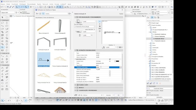 Rótulos Personalizados e Inclinação de Coberturas em %