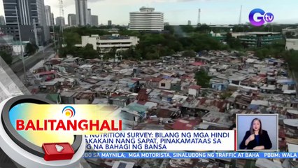 Nat'l Nutrition Survey: Bilang ng mga hindi nakakakain nang sapat, pinakamataas sa timog na bahagi ng bansa  | BT